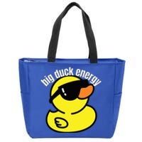 Big Duck Energy Funny Rubber Ducky Zip Tote Bag