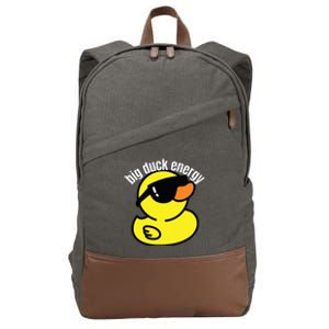 Big Duck Energy Funny Rubber Ducky Cotton Canvas Backpack