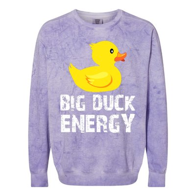 Big Duck Energy Yellow Rubber Duck Design Colorblast Crewneck Sweatshirt