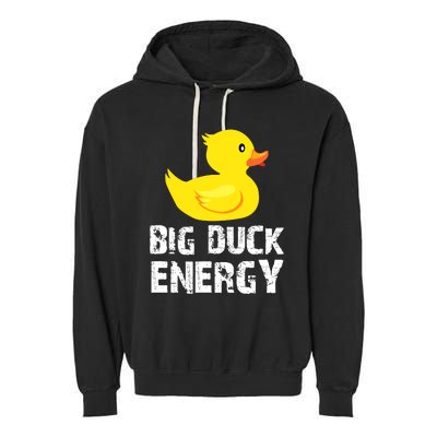 Big Duck Energy Yellow Rubber Duck Design Garment-Dyed Fleece Hoodie