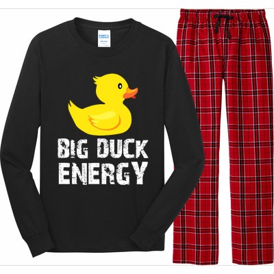 Big Duck Energy Yellow Rubber Duck Design Long Sleeve Pajama Set