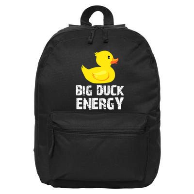 Big Duck Energy Yellow Rubber Duck Design 16 in Basic Backpack