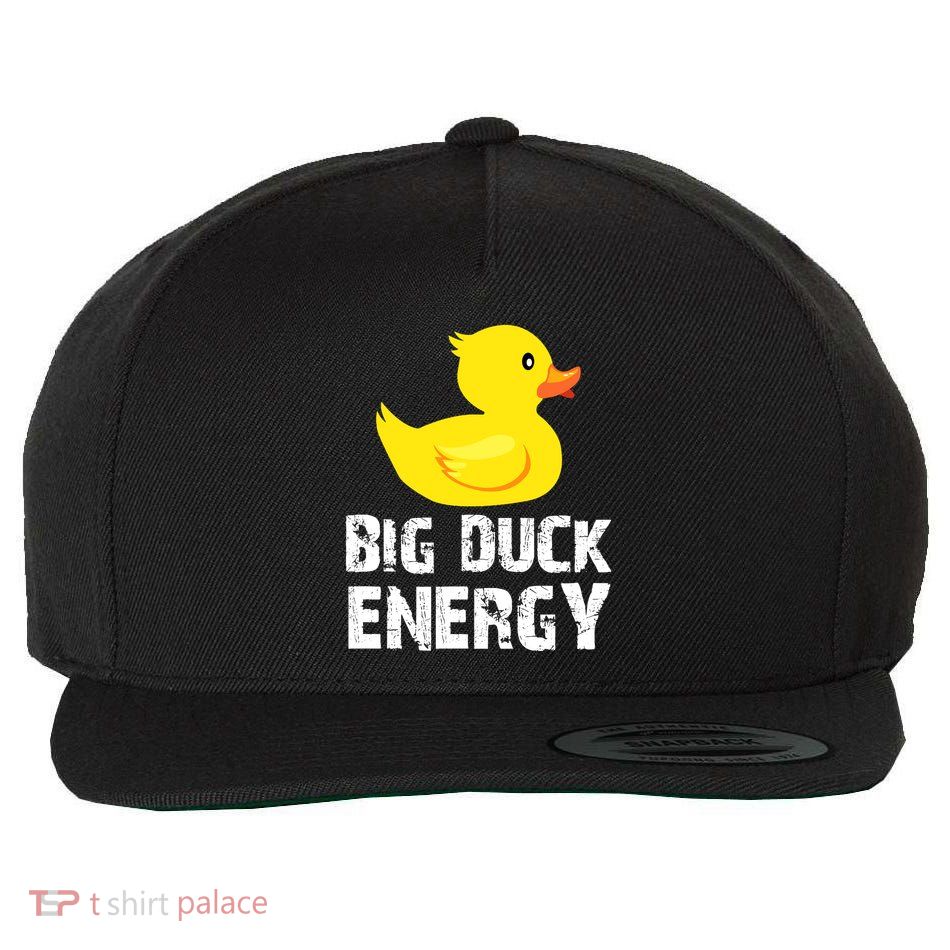 Big Duck Energy Yellow Rubber Duck Design Wool Snapback Cap
