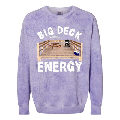 Big Deck Energy Funny Colorblast Crewneck Sweatshirt