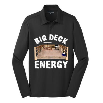 Big Deck Energy Funny Silk Touch Performance Long Sleeve Polo