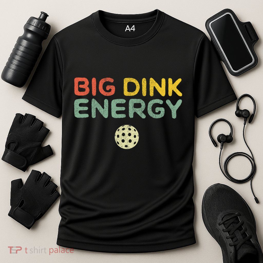 Big Dink Energy Funny Vintage Paddleball Pickleball Player Performance Shirt