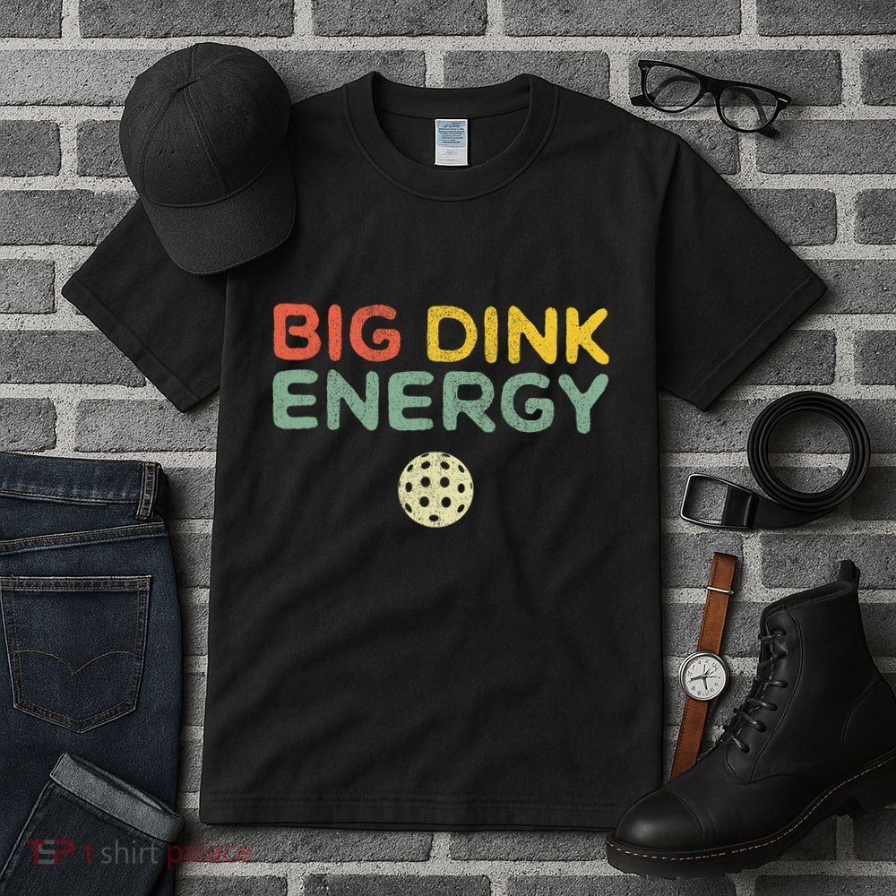 Big Dink Energy Funny Vintage Paddleball Pickleball Player Tall T-Shirt