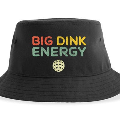 Big Dink Energy Funny Vintage Paddleball Pickleball Player Sustainable Bucket Hat