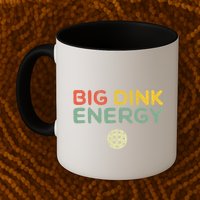 Big Dink Energy Funny Vintage Paddleball Pickleball Player Mug
