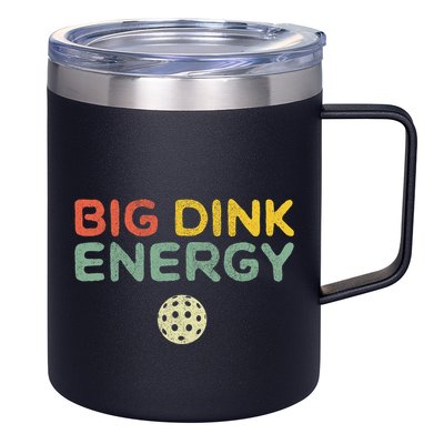 Big Dink Energy Funny Vintage Paddleball Pickleball Player 12oz Stainless Steel Coffee Mug