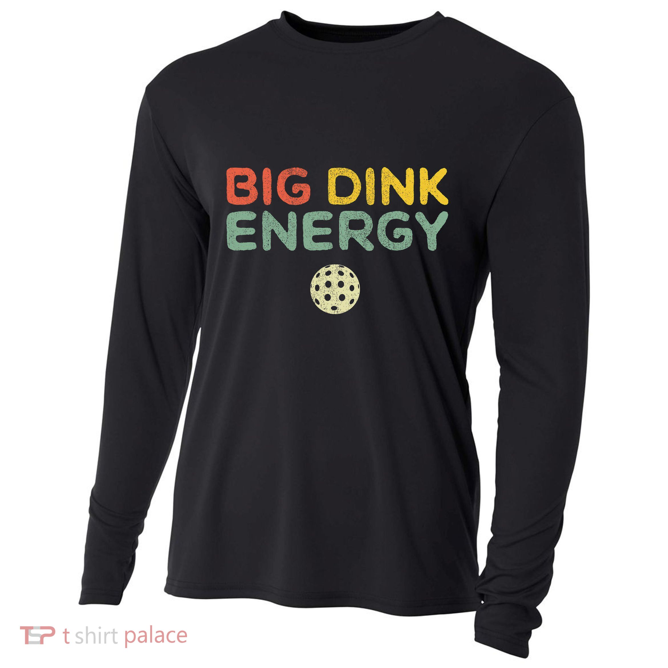 Big Dink Energy Funny Vintage Paddleball Pickleball Player Cooling Performance Long Sleeve Crew