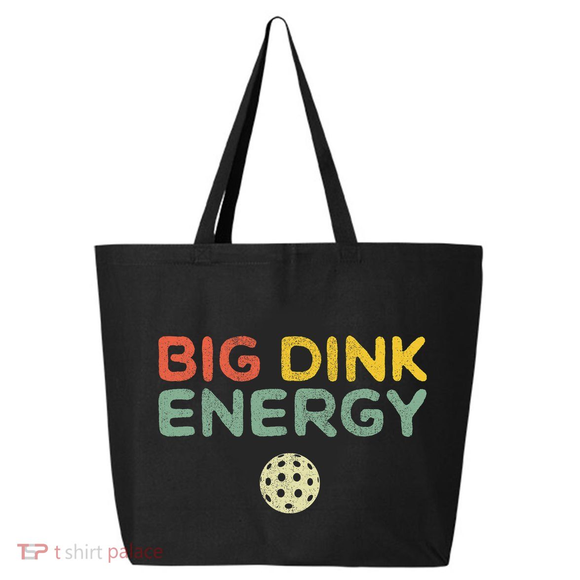 Big Dink Energy Funny Vintage Paddleball Pickleball Player 25L Jumbo Tote