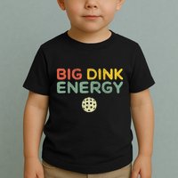 Big Dink Energy Funny Vintage Paddleball Pickleball Player Toddler T-Shirt