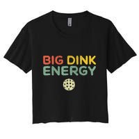 Big Dink Energy Funny Vintage Paddleball Pickleball Player Women's Crop Top Tee