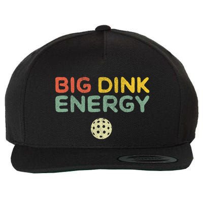 Big Dink Energy Funny Vintage Paddleball Pickleball Player Wool Snapback Cap