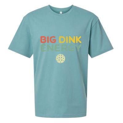Big Dink Energy Funny Vintage Paddleball Pickleball Player Sueded Cloud Jersey T-Shirt