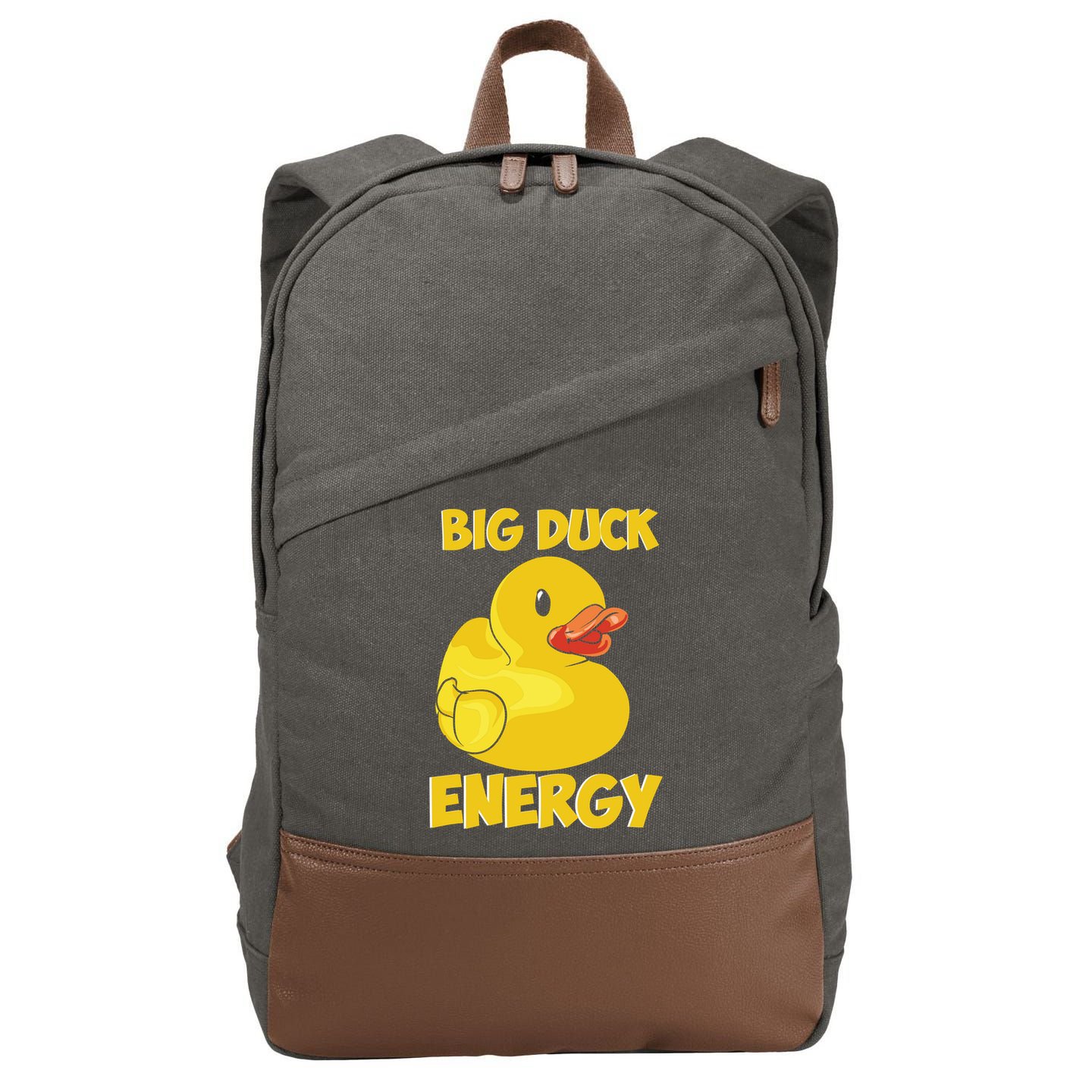 Big Duck Energy (For Dark Cloths) Cotton Canvas Backpack
