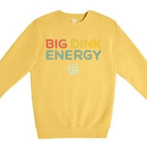 Big Dink Energy Pickleball Funny Pickle Ball Lover Men Retro Premium Crewneck Sweatshirt