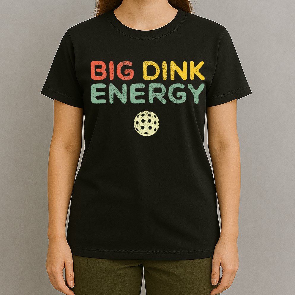 Big Dink Energy Pickleball Funny Pickle Ball Lover Men Retro T-Shirt