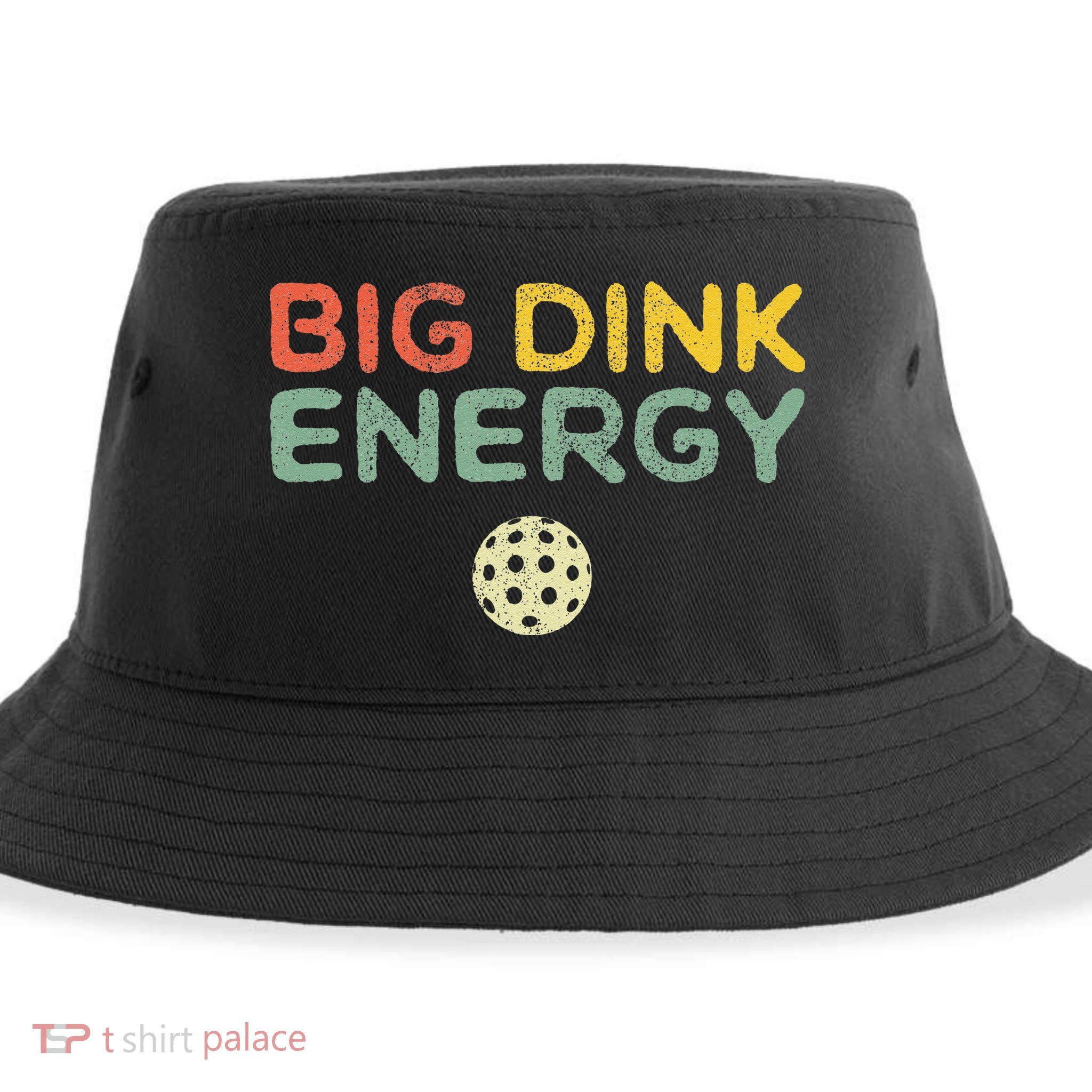 Big Dink Energy Pickleball Funny Pickle Ball Lover Men Retro Sustainable Bucket Hat