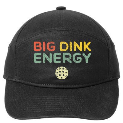 Big Dink Energy Pickleball Funny Pickle Ball Lover Men Retro 7-Panel Snapback Hat