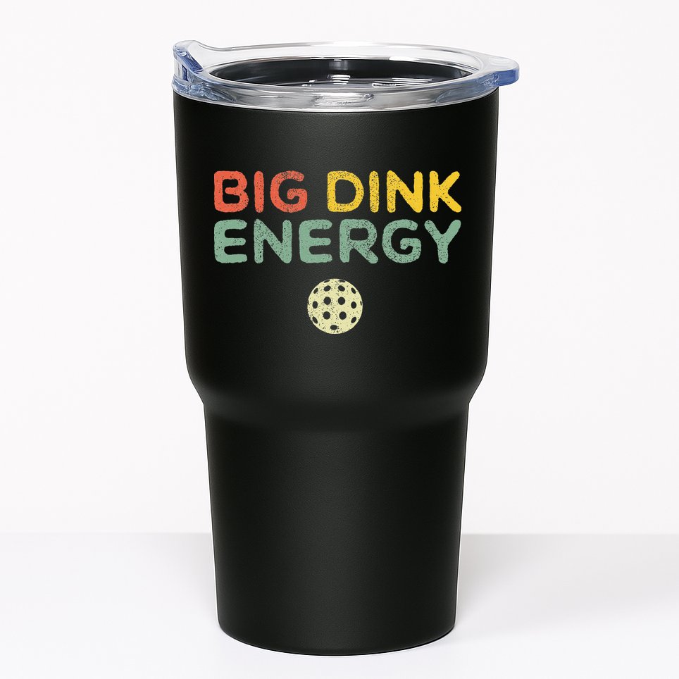 Big Dink Energy Pickleball Funny Pickle Ball Lover Men Retro Tumbler