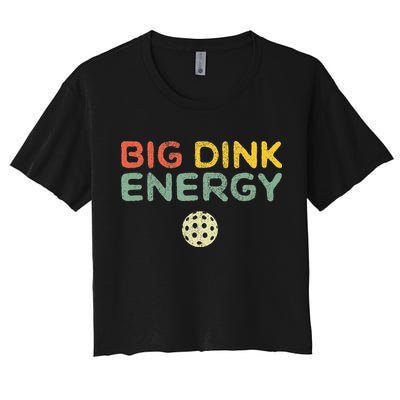 Big Dink Energy Pickleball Funny Pickle Ball Lover Men Retro Crop Top
