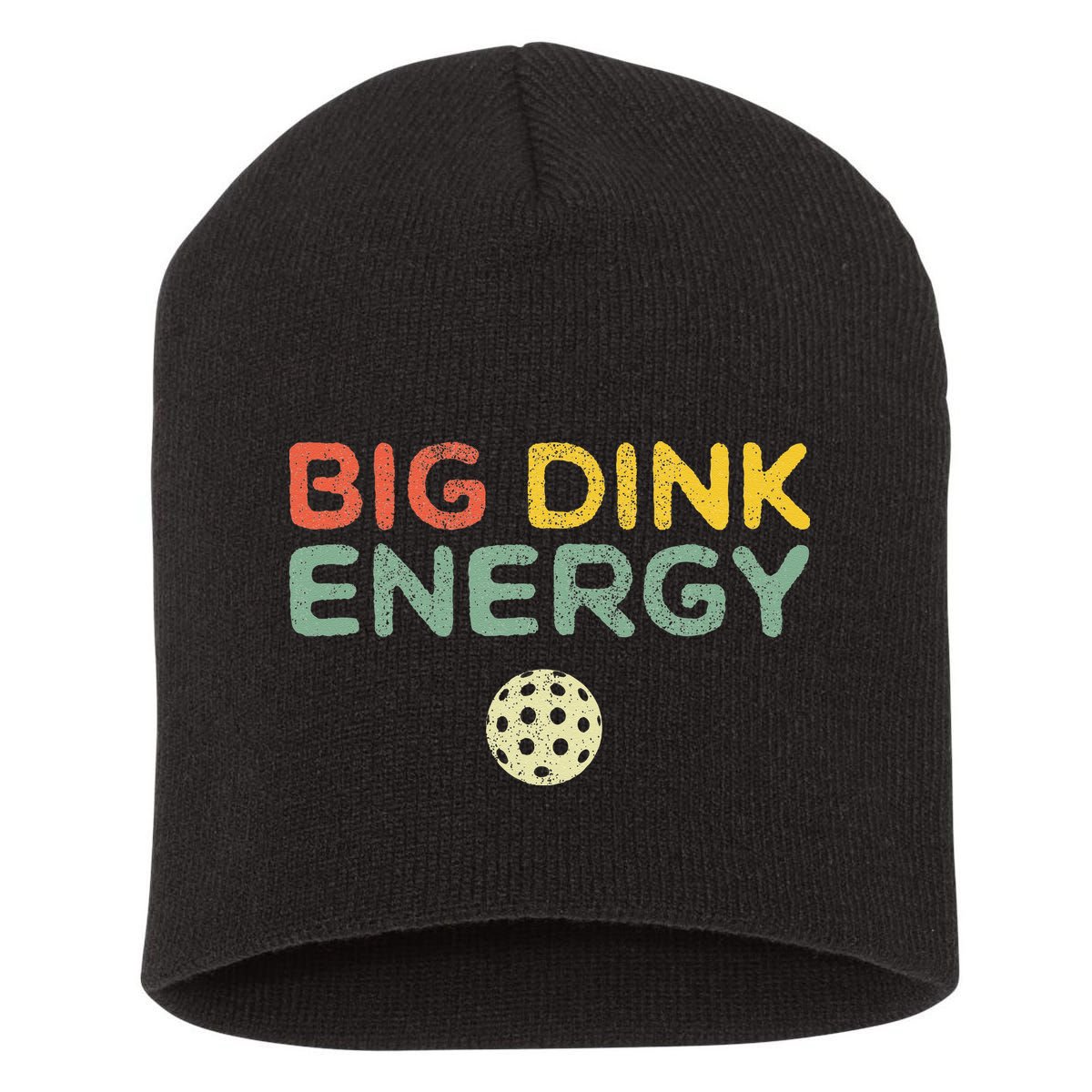 Big Dink Energy Pickleball Funny Pickle Ball Lover Men Retro Short Acrylic Beanie