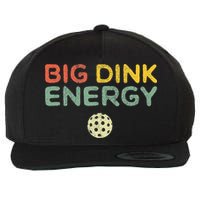 Big Dink Energy Pickleball Funny Pickle Ball Lover Men Retro Wool Snapback Cap