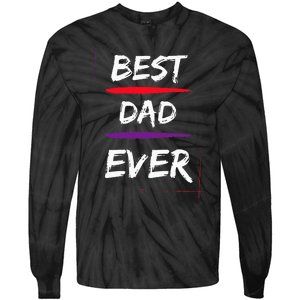 Best Dad Ever Gift for Father Funny Present Tie-Dye Long Sleeve Shirt