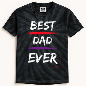 Best Dad Ever Gift for Father Funny Present Kids Tie-Dye T-Shirt