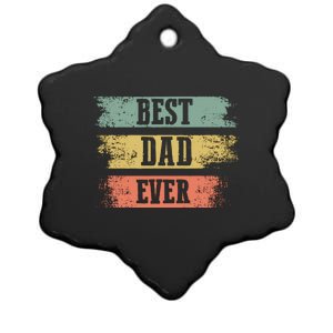 Best dad ever gift for Funny Father's day Ceramic Star Ornament