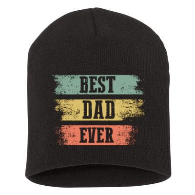 Best dad ever gift for Funny Father's day Short Acrylic Beanie