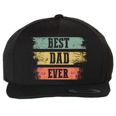 Best dad ever gift for Funny Father's day Wool Snapback Cap