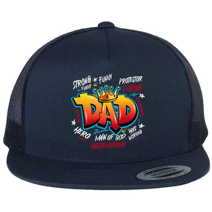 Best Dad Ever Flat Bill Trucker Hat