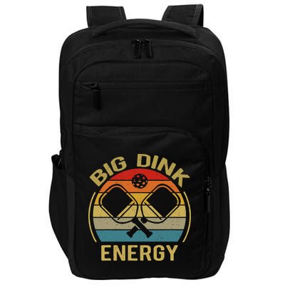 Big Dink Energy Funny Pickleball Mom Dad Impact Tech Backpack