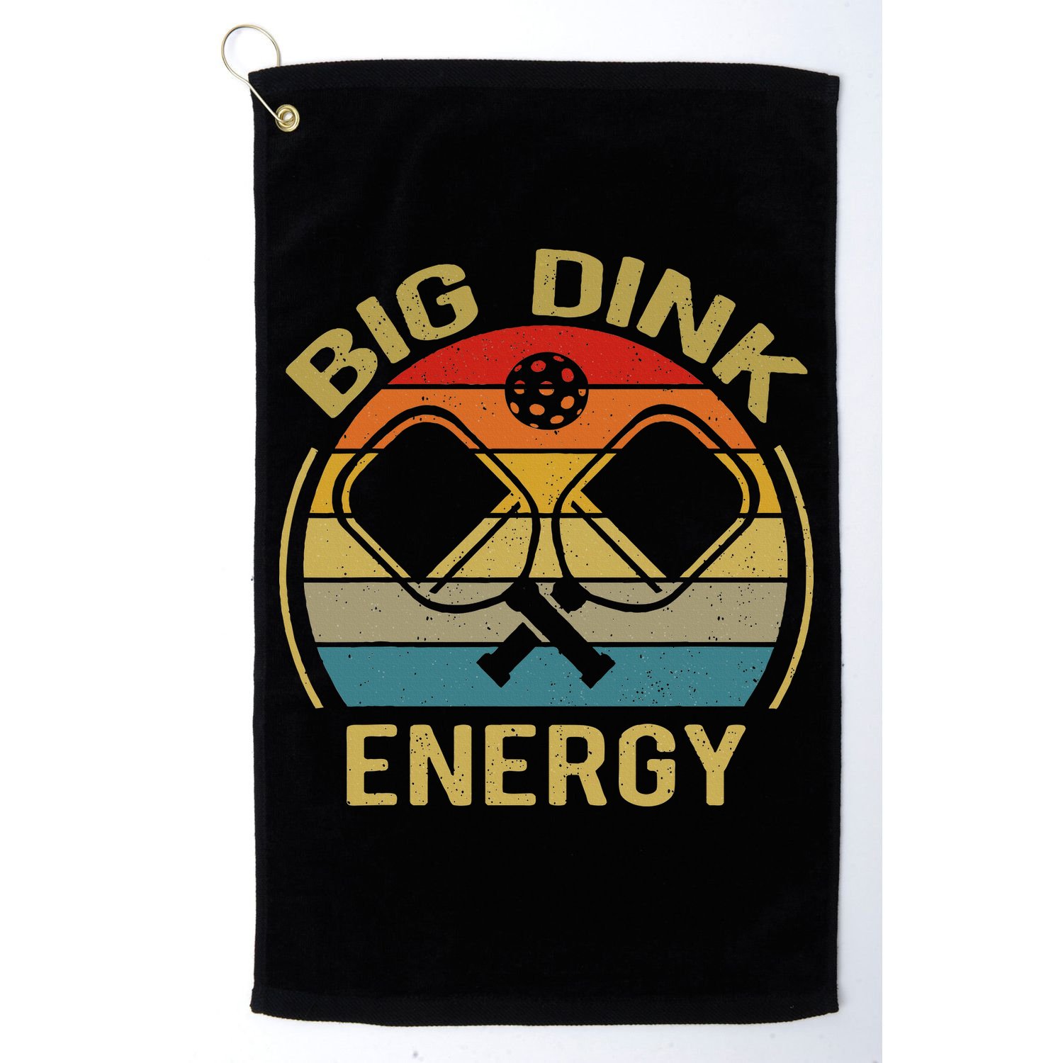 Big Dink Energy Funny Pickleball Mom Dad Golf Towel