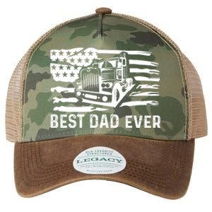 Best Dad Ever Flag Truck Dad Trucker Dad Best Trucking Dad Legacy Tie Dye Trucker Hat