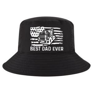 Best Dad Ever Flag Truck Dad Trucker Dad Best Trucking Dad Cool Comfort Performance Bucket Hat