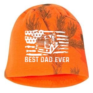 Best Dad Ever Flag Truck Dad Trucker Dad Best Trucking Dad Kati - Camo Knit Beanie