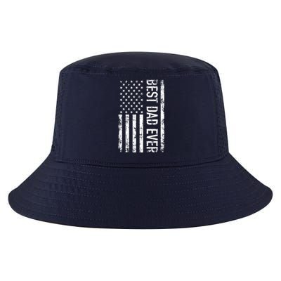 Best Dad Ever American Flag Gift Cool Comfort Performance Bucket Hat