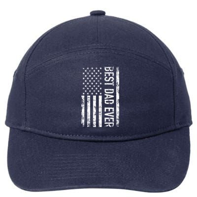 Best Dad Ever American Flag Gift 7-Panel Snapback Hat