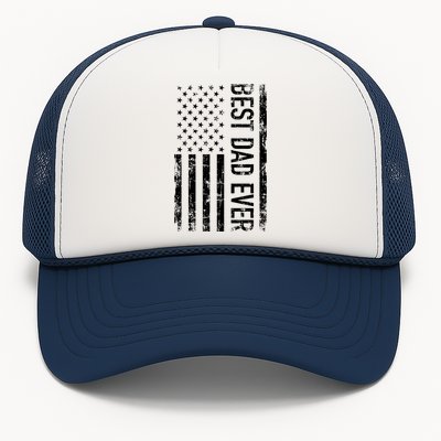 Best Dad Ever American Flag Gift Trucker Hat