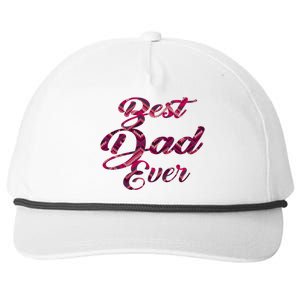 Best Dad Ever Fathers Day Stitches Pattern Design Gift Snapback Five-Panel Rope Hat