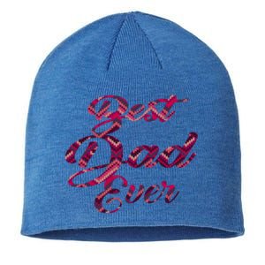 Best Dad Ever Fathers Day Stitches Pattern Design Gift Sustainable Beanie