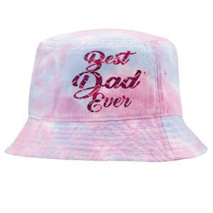 Best Dad Ever Fathers Day Stitches Pattern Design Gift Tie-Dyed Bucket Hat