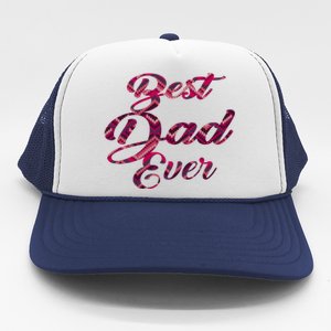 Best Dad Ever Fathers Day Stitches Pattern Design Gift Trucker Hat