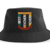 Best Dad Ever Distressed Vintage Retro Sustainable Bucket Hat