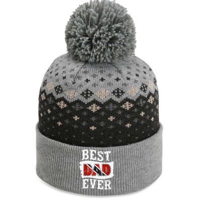 Best Dad Ever Fathers Day Trini Flag Trinidad & Tobago The Baniff Cuffed Pom Beanie