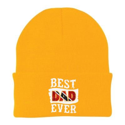 Best Dad Ever Fathers Day Trini Flag Trinidad & Tobago Knit Cap Winter Beanie